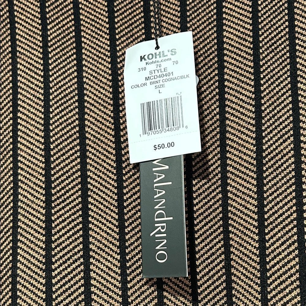 NWT Catherine Malandrino Black and Brown Dress Size Large - Picture 3 of 5